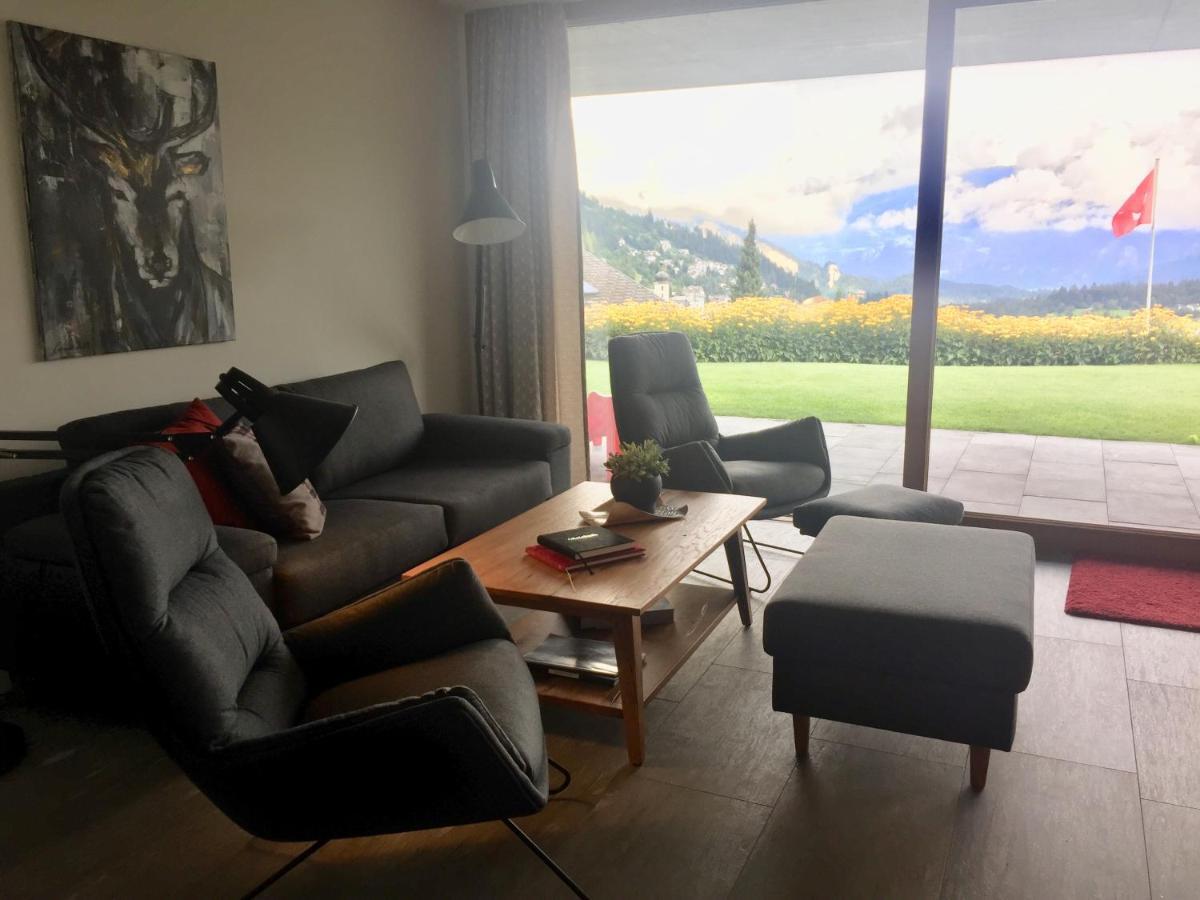 Casa Admisa, Spektakulaere Aussicht, Ski In And Out, Hochwertige Einrichtung, Valserstein Und Eiche Flims Exterior photo